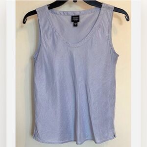 Eileen Fisher Silk Tank Top Petite Small Blue